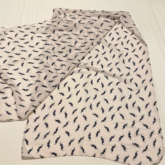 Mustache Print Scarf 64” x 21” - Picture 9 of 10